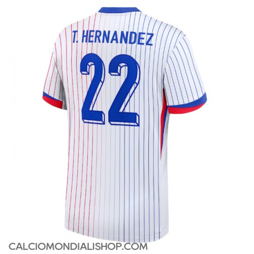 Maglie da calcio Francia Theo Hernandez #22 Seconda Maglia Europei 2024 Manica Corta